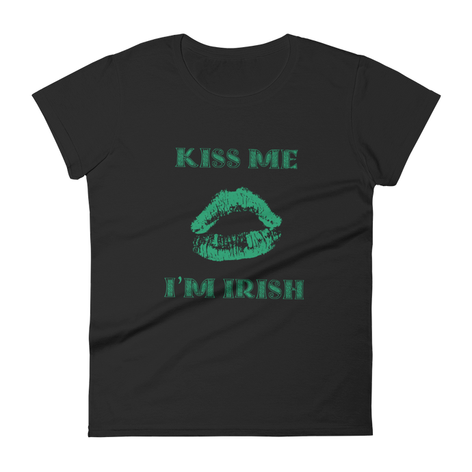 Kiss Me I'm Irish Women's T-Shirt - StPatricksDayShop